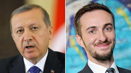 Der türkische Präsident Recep Tayyip Erdogan (links) verlangt eine Strafe für den Satiriker Jan Böhmermann. 
