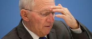 Bundesfinanzminister Wolfgang Schäuble
