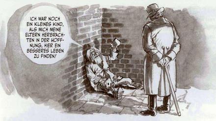 Der Autor trifft seine Figur: Eine Szene aus dem besprochenen Buch.