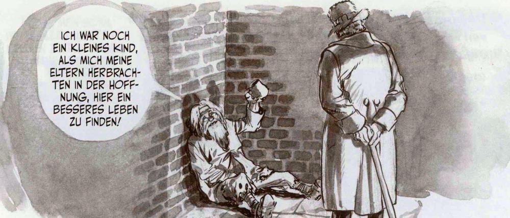 Der Autor trifft seine Figur: Eine Szene aus dem besprochenen Buch.