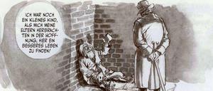 Der Autor trifft seine Figur: Eine Szene aus dem besprochenen Buch.