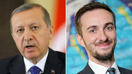 Inzwischen juristische Kontrahenten: der türkische Staatspräsident Recep Tayyip Erdogan (links) und Satiriker Jan Böhmermann.