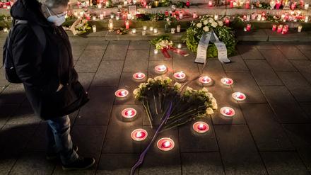 Gedenkfeier am Breitscheidplatz in Berlin, 2020.