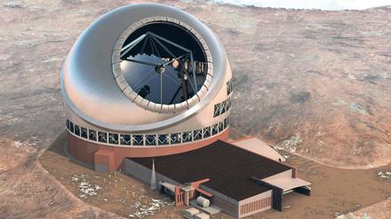 Blick in die Zukunft. So soll das 30-Meter-Teleskop einmal aussehen. 