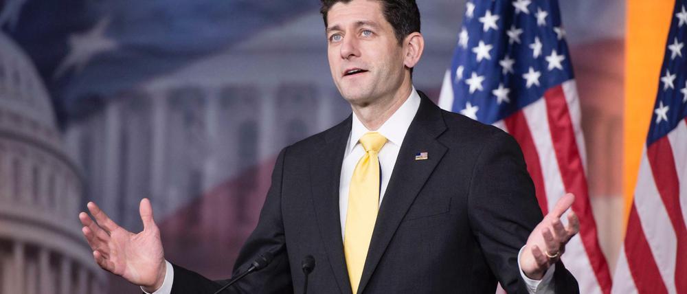 Paul Ryan bei der Pressekonferenz in Washington am Dienstag.