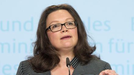 Andrea Nahles (SPD), Bundesministerin für Arbeit und Soziales