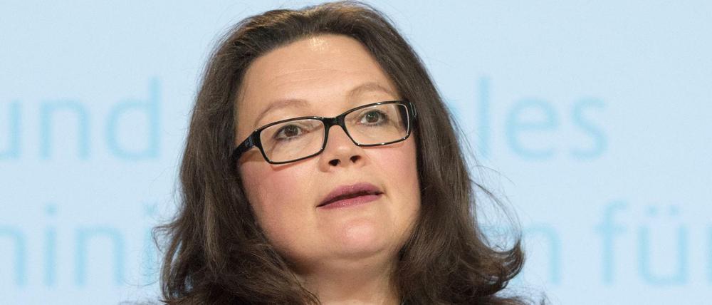 Andrea Nahles (SPD), Bundesministerin für Arbeit und Soziales