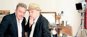 Scherzkekse. Benedikt Eichhorn (v. l.) und Thomas Pigor, in dessen Studio in Schöneberg fotografiert.