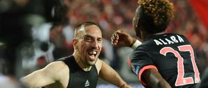 Franck Ribery (links) and David Alaba sind schon in Feierlaune.