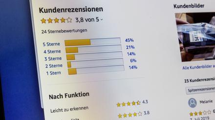Bewertung auf Amazon. 