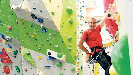  Das Klettern, sagt Michel Götz, 64, habe ihm „wieder festen Boden unter den Füßen gegeben“.