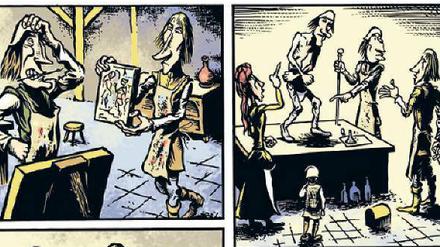 Der Künstler in seinem Atelier: Eine Szene aus dem besprochenen Buch.