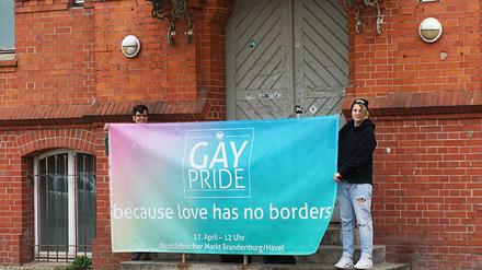Paul Fischer-Schröter und Alisa Kudriavtceva in Brandenburg/Havel. Sie hatten die Idee für die erste LGBTI-Konferenz.