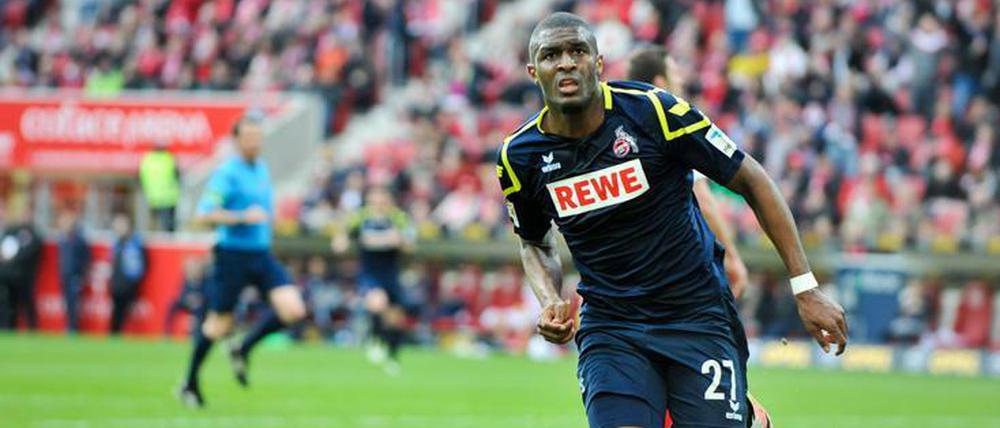 So sehen Siegtorschützen aus. Kölns Anthony Modeste nach seinem Treffer zum 3:2-Endstand. 
