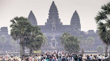 Rushhour zum Sonnenaufgang. Angkor Wat lockt – je nach Saison – zwischen 5000 und 10.000 Besucher täglich.