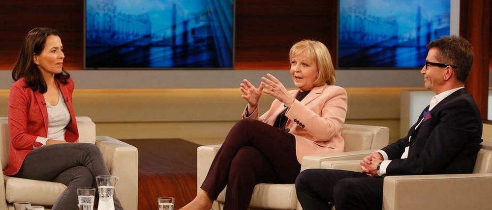Hannelore Kraft, NRW-Ministerpräsidentin und SPD-Vize, bei Anne Will zu Gast.