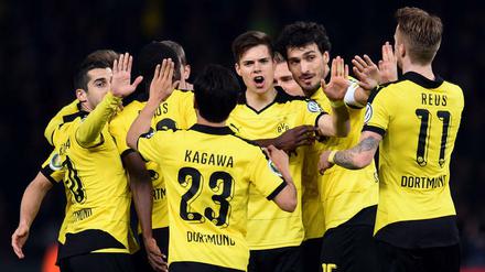 Gewohntes Bild. Borussia bejubelt den Einzug in ein DFB-Pokalfinale.