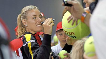 Hoch im Kurs. Angelique Kerber am Wochenende in Rumänen während des Fed Cups.