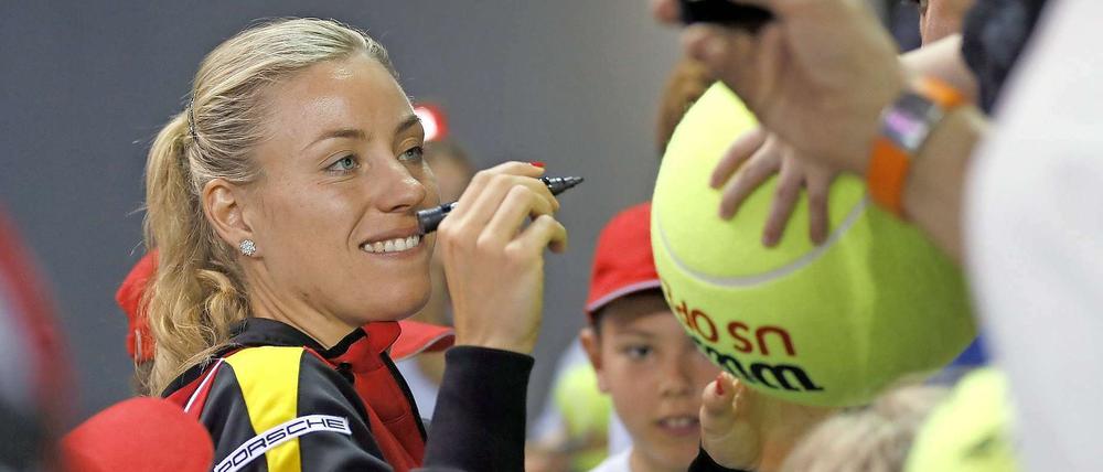 Hoch im Kurs. Angelique Kerber am Wochenende in Rumänen während des Fed Cups.