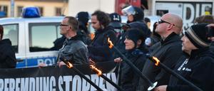 Bei einer Kundgebung des islamkritischen Pegida-Ablegers Thügida kam es zu Ausschreitungen.
