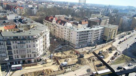 Wasserrohrbruch in Schöneberg. 