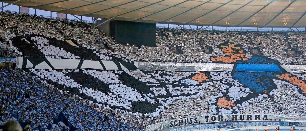 Volles Olympiastadion. Hertha hätte am Mittwoch sogar 200.000 Tickets verkaufen können.