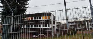 Die Flüchtlingsunterkunft in Chemnitz-Einsiedel im Januar. In der Nacht zum Mittwoch wurde auf die vom DRK betriebene Einrichtung ein Brandanschlag verübt. 