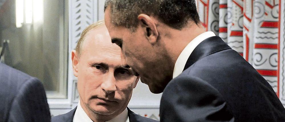 US-Präsident Barack Obama und Russlands Präsident Wladimir Putin im September 2015 bei den Vereinten Nationen.