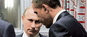 US-Präsident Barack Obama und Russlands Präsident Wladimir Putin im September 2015 bei den Vereinten Nationen.