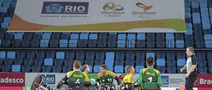 Hier wollen sie hin: nach Rio. Hier Brasiliens Nationalteam beim Testevent für die Paralympics.