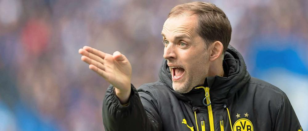 Wo geht es denn nun ins Pokalfinale? Dortmunds Trainer Thomas Tuchel.