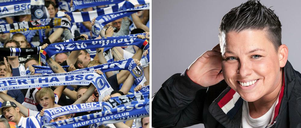 Die Berlinerin Kerstin Ott bescherte den Herthanern mit "Eine, die immer lacht" ihre neue Stadion-Hymne