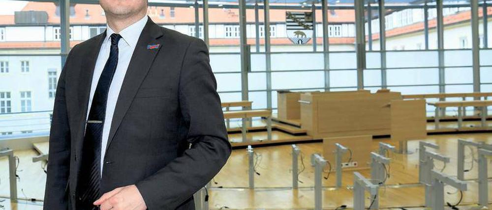 André Poggenburg, 41, holte mit der AfD im ersten Anlauf 24,3 Prozent.