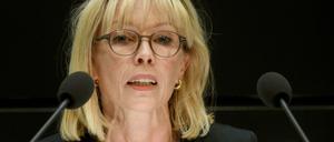 Doris Schröder-Köpf während einer Flüchtlingsdebatte im niedersächsischen Landtag. 