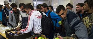Flüchtlinge bei ihrer Ankunft in München.