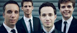 Die Ébènes: Primgeiger Pierre Colombet, Cellist Raphael Merlin, Gabriel Le Magadure, zweite Geige, und Adrien Boisseau, Bratsche. (v.l.) 