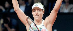 Mit dem Druck gewachsen. Angelique Kerber gelingt es beim Turnier in Stuttgart, erstmals in ihrer Karriere einen Titel zu verteidigen. Foto: Murat/dpa