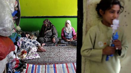 Eine Familie in Gaziantep.