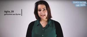 Aglia aus Syrien ist einer der neun Geflüchteten, die für "Search Racism. Find Truth" einen Sport gedreht hat.
