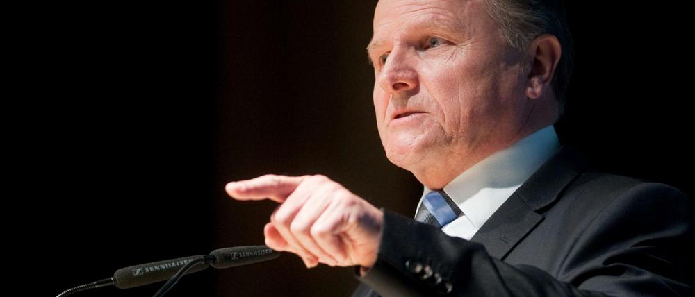 Der Vorsitzende der Berliner Alternative für Deutschland (AfD), Georg Pazderski, auf der Landeswahlversammlung der Partei.