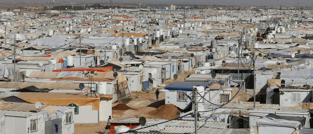 Die Flüchtlingsstadt Zaatari mitten in der Wüste. Anfangs gab es hier kaum eine Infrastruktur.