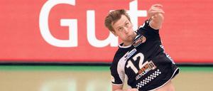 Ein Ball wie ein Strahl. Paul Carroll schlägt besonders hart und aggressiv auf. Am Sonntag gegen Friedrichshafen gelangen ihm allein vier Asse und einige weitere Aufschläge, die zu Punkten für sein Team führten. 