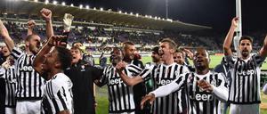 Gewohntes Bild. Juventus feiert eine Meisterschaft in Italien.