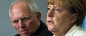 Mal wieder nicht ganz einig: Bundeskanzlerin Angela Merkel und Bundesfinanzminister Wolfgang Schäuble.