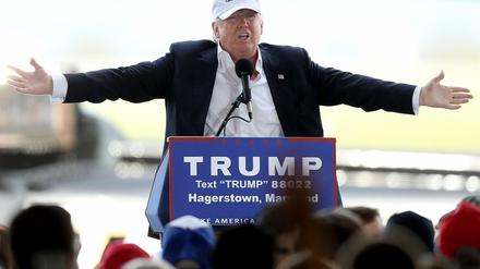 Donald Trump im Wahlkampf in Hagerstown, Maryland. 