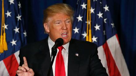 Der republikanische Präsidentschaftskandidat Donald Trump bei seiner Rede zur Außenpolitik im Mayflower Hotel in Washington am Mittwoch. 