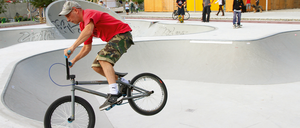 Der Skater- und BMX-Treff im Park am Gleisdreieck.
