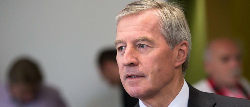 Der Co-Vorsitzende des Vorstands der Deutschen Bank, Jürgen Fitschen, kurz vor der Urteilsverkündung.