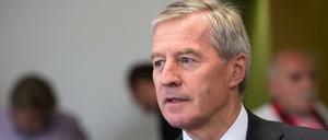 Der Co-Vorsitzende des Vorstands der Deutschen Bank, Jürgen Fitschen, kurz vor der Urteilsverkündung.