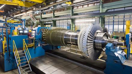 Die Schaufelspitzen des Läufers der 1.000. Gasturbine 